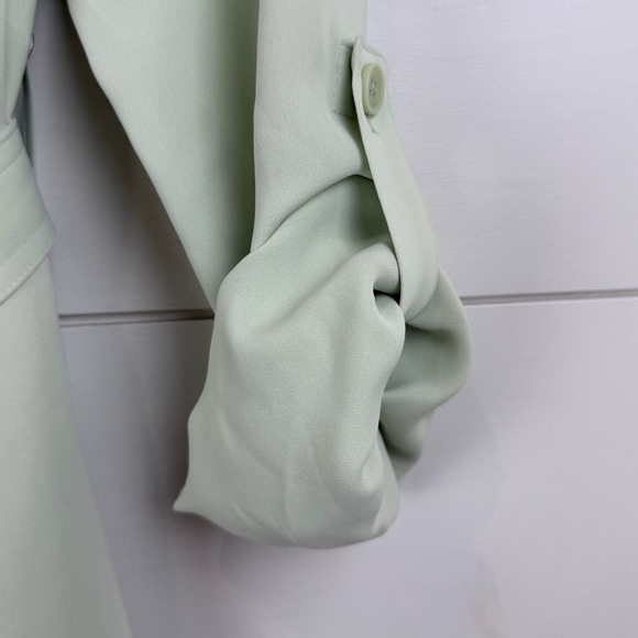 Babaton Aritzia KAHLO AQUA ESSENCE Jacket WOMEN XXS DRAPEY TIE ROBE BLAZER - Picture 2 of 11